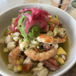 Felipe's signature dishes BurritoShrimp Aguachile CevicheBreakfast Burritos